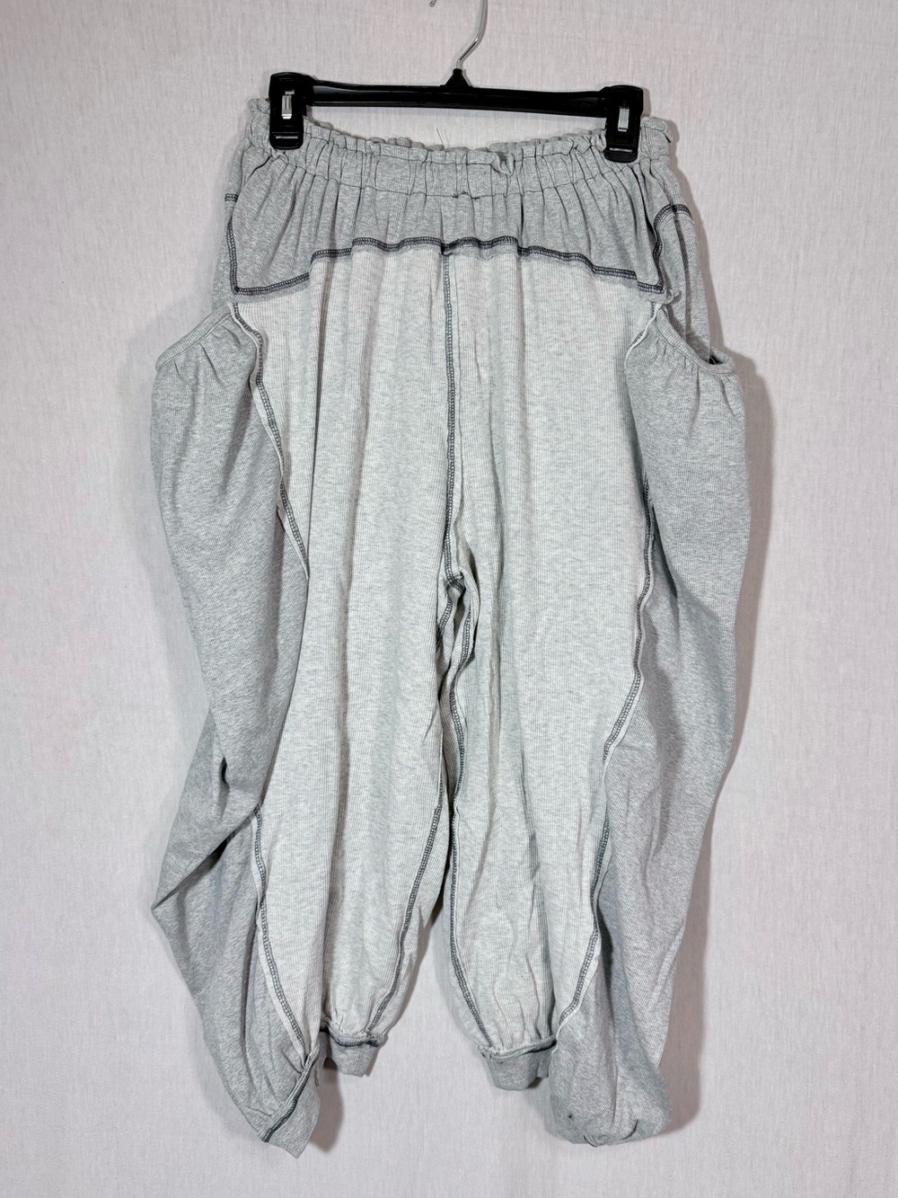 POL size L Light Gray Elastic Waist Harem slouchy Sweatpants - Picture 3 of 4